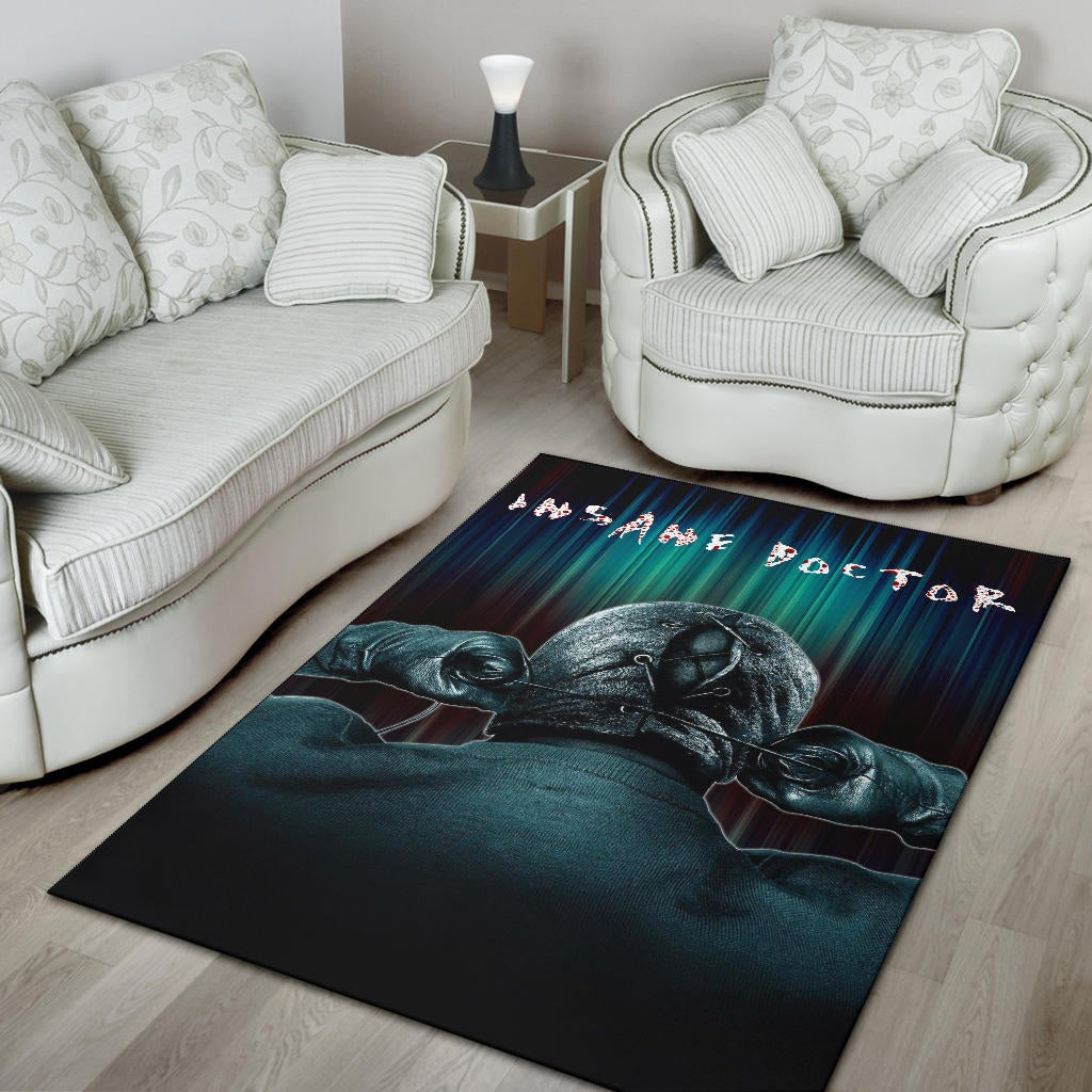 Horror Movie Insane Doctor Ready For Surgery Area Rug Home Decor