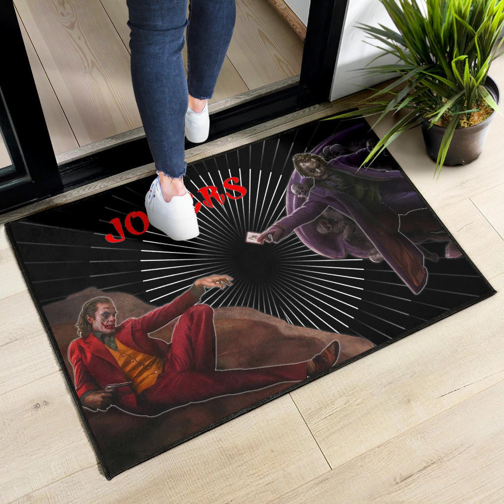 Horror Movie Evil Jokers Giving Cards Skulls Door Mat Home Decor