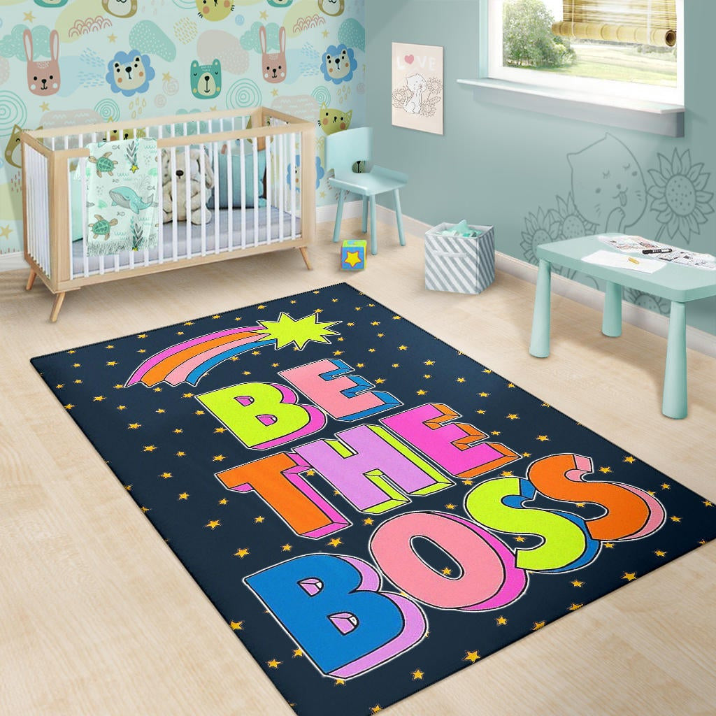 Be The Boss Colorful Star Tiny Patterns Area Rug Home Decor