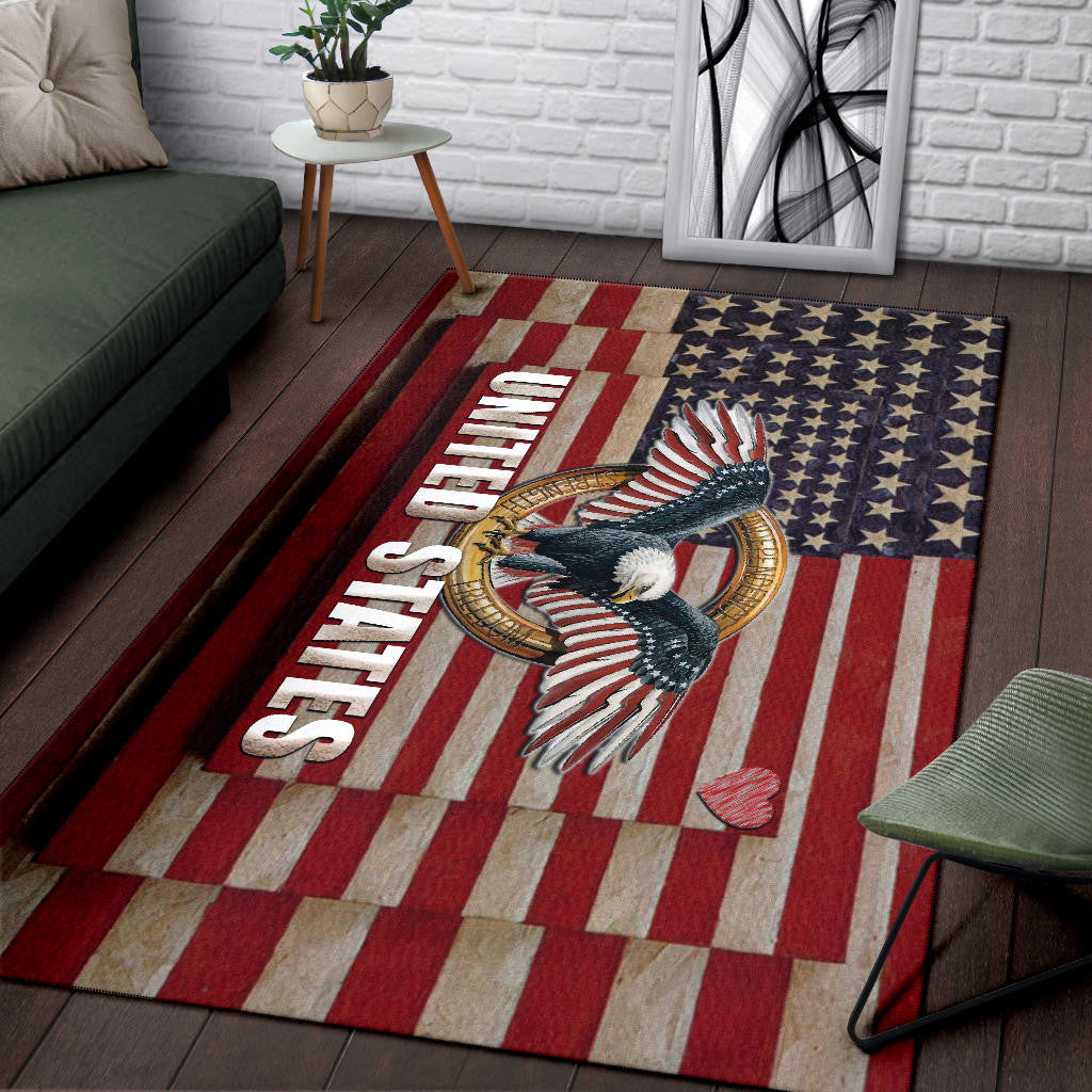 US Independence Day US Army Soldier In Battle Area Rug Home Decor