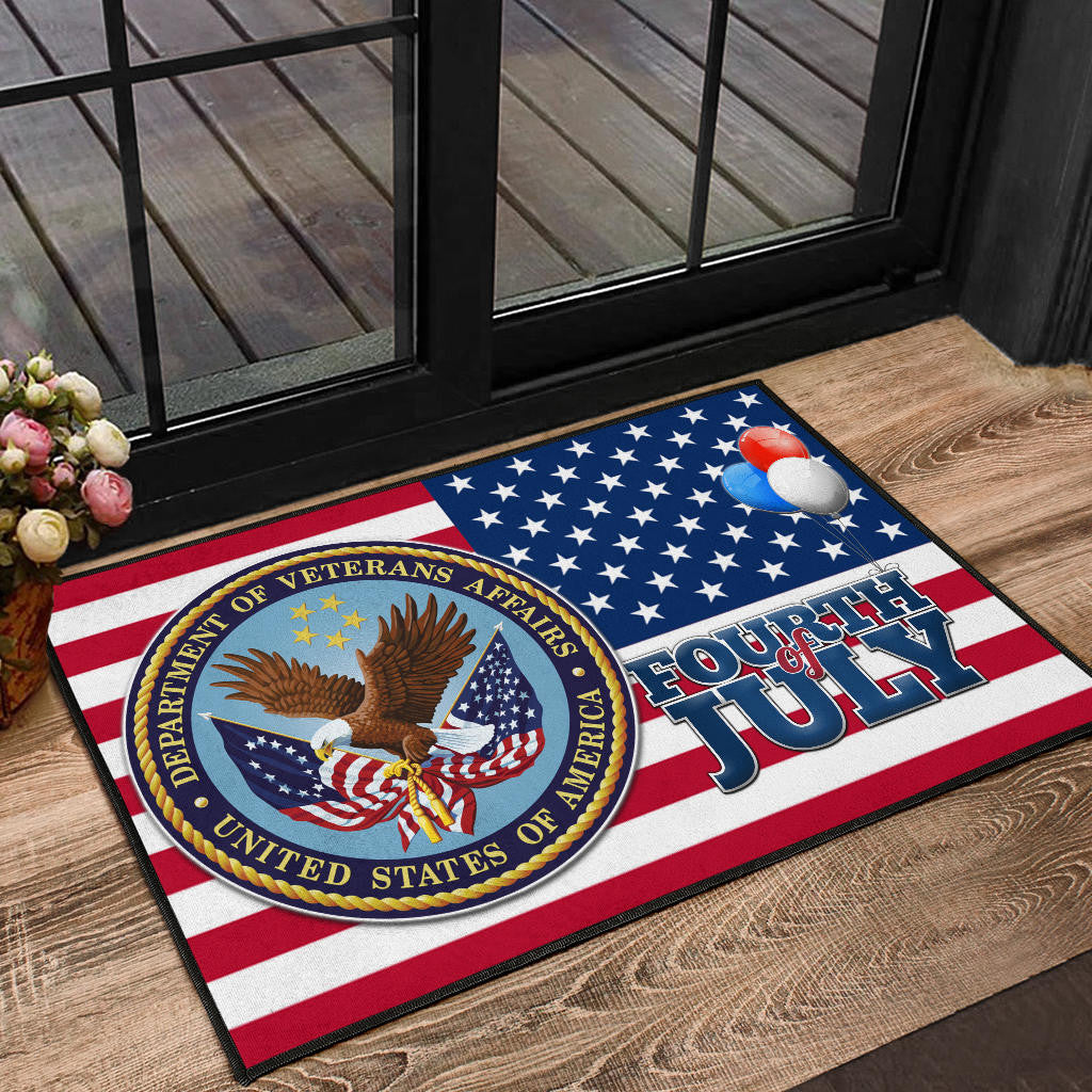 US Independence Day Bald Eagle Veteran Affairs Fourth Of July Door Mat Home Decor