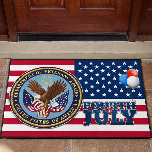 US Independence Day Bald Eagle Veteran Affairs Fourth Of July Door Mat Home Decor