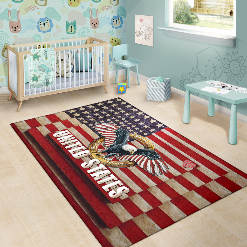 US Independence Day US Army Soldier In Battle Area Rug Home Decor