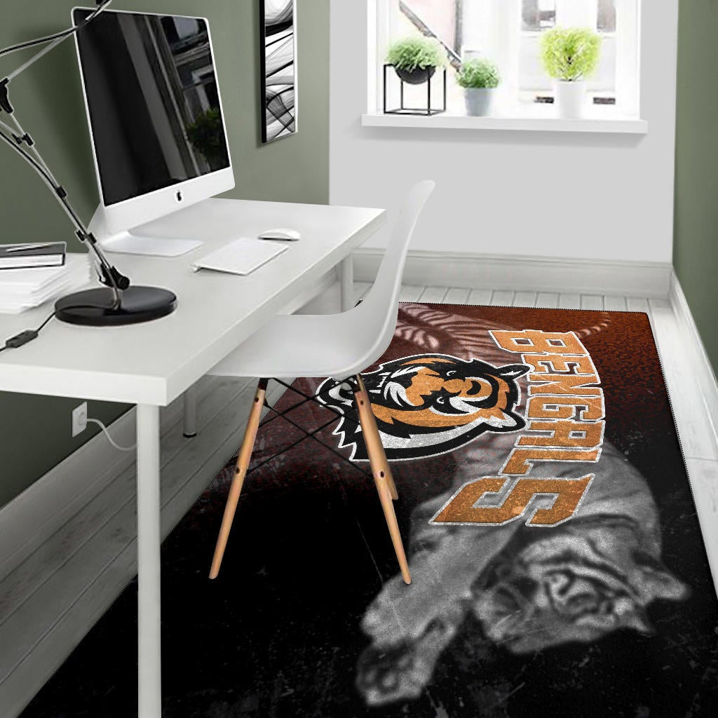 Cincinnati Bengals American Football Bengals Tiger Head Jumping Tiger Underground Area Rug Home Decor