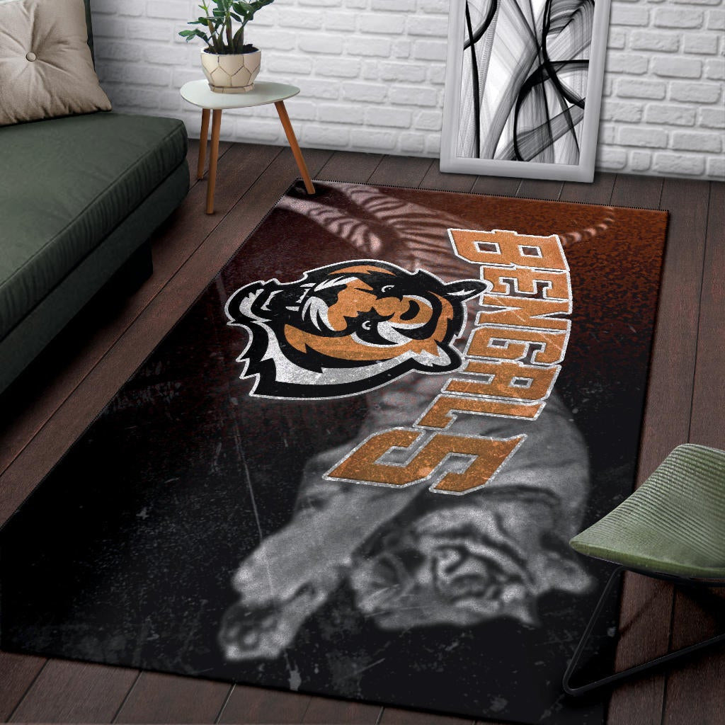 Cincinnati Bengals American Football Bengals Tiger Head Jumping Tiger Underground Area Rug Home Decor