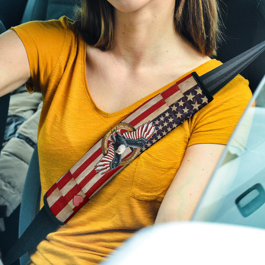 US Independence Day Eagle Flying Love US Independence Day Strength Freedom Seat Belt Covers