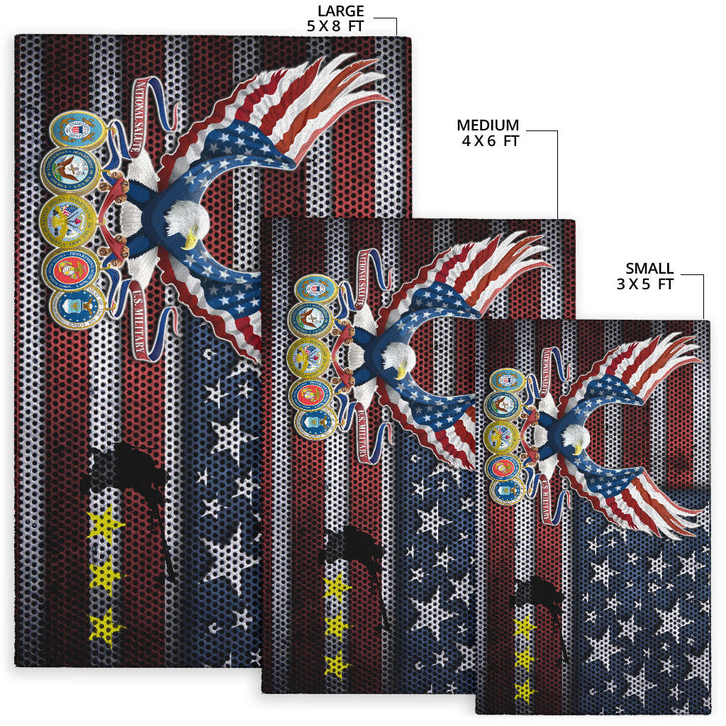 US Independence Day Bald Eagle Grab US Military Medal Area Rug Home Decor
