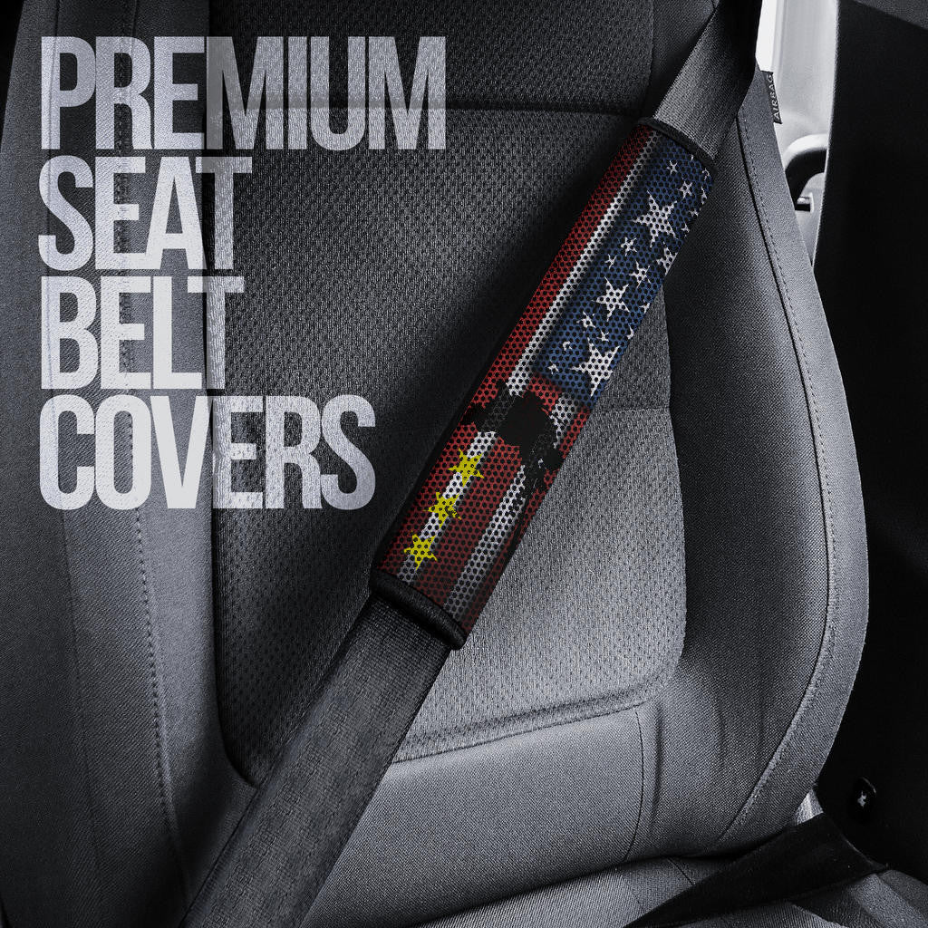 US Independence Day Bald Eagle Grab US Military Medal Seat Belt Covers