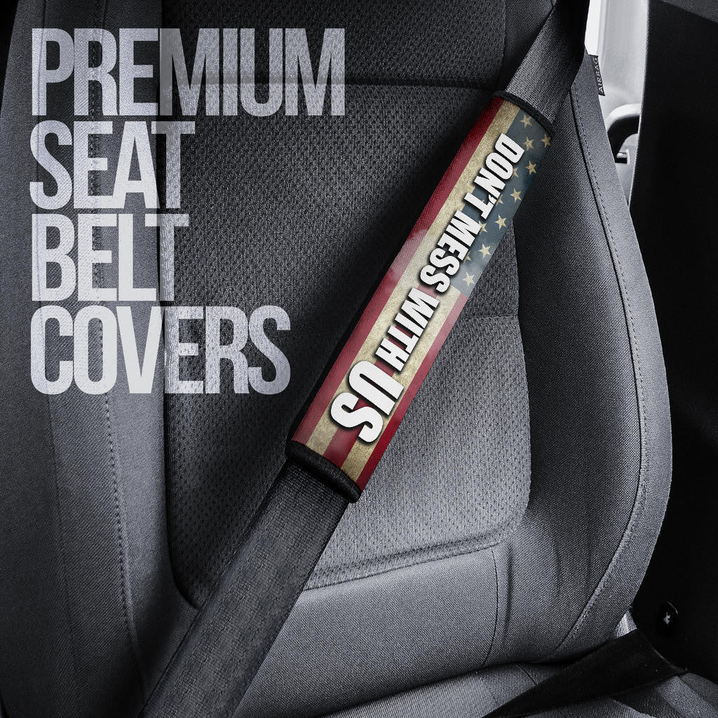 US Independence Day Bald Eagle Flying Don't Mess With Us Seat Belt Covers