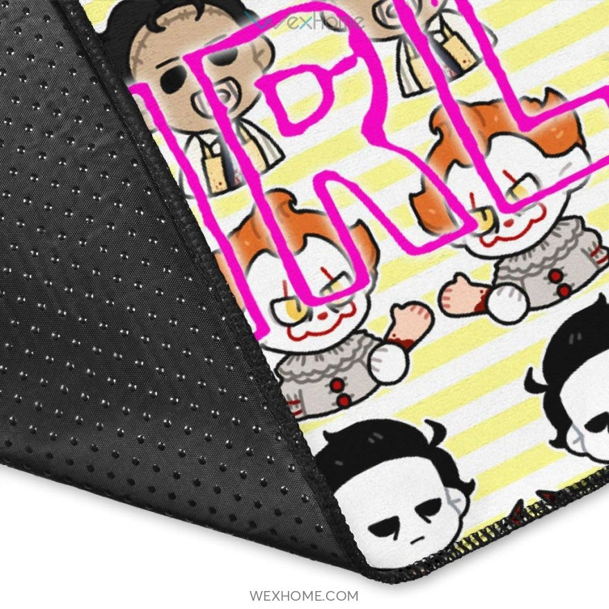 Horror Movie Powerpuff Girls Cosplay Horror Villains Chibi Patterns Area Rug Home Decor