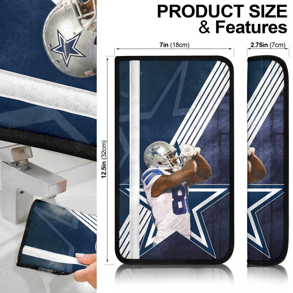 Dallas American Football Cowboy Player 88 Celebrating Winning Seat Belt Covers