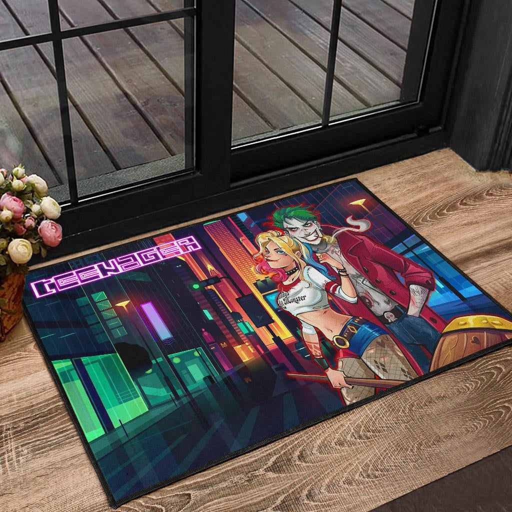 Horror Movie Teenager Joker And Harley Quinn Modern City Door Mat Home Decor