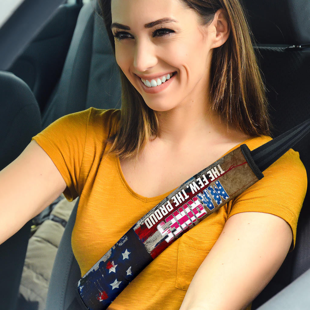 US Independence Day Marines Golden Ancor The Few The Proud Seat Belt Covers