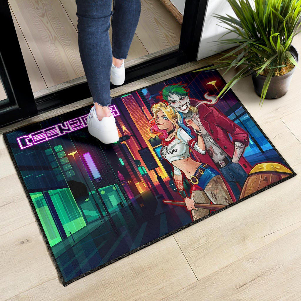 Horror Movie Teenager Joker And Harley Quinn Modern City Door Mat Home Decor