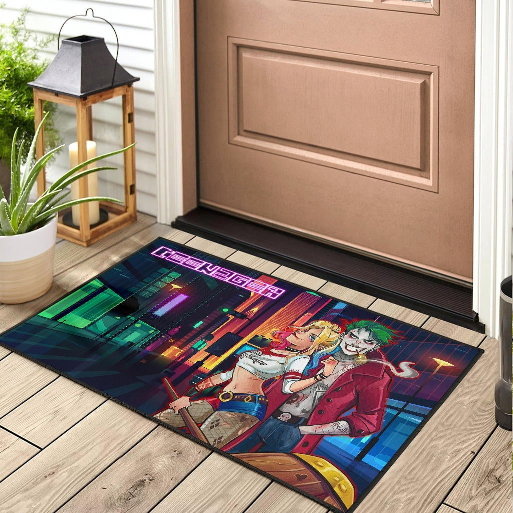 Horror Movie Teenager Joker And Harley Quinn Modern City Door Mat Home Decor