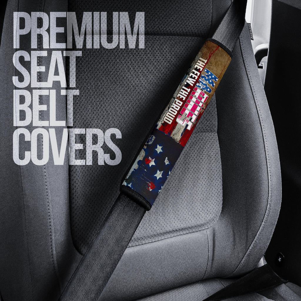 US Independence Day Marines Golden Ancor The Few The Proud Seat Belt Covers