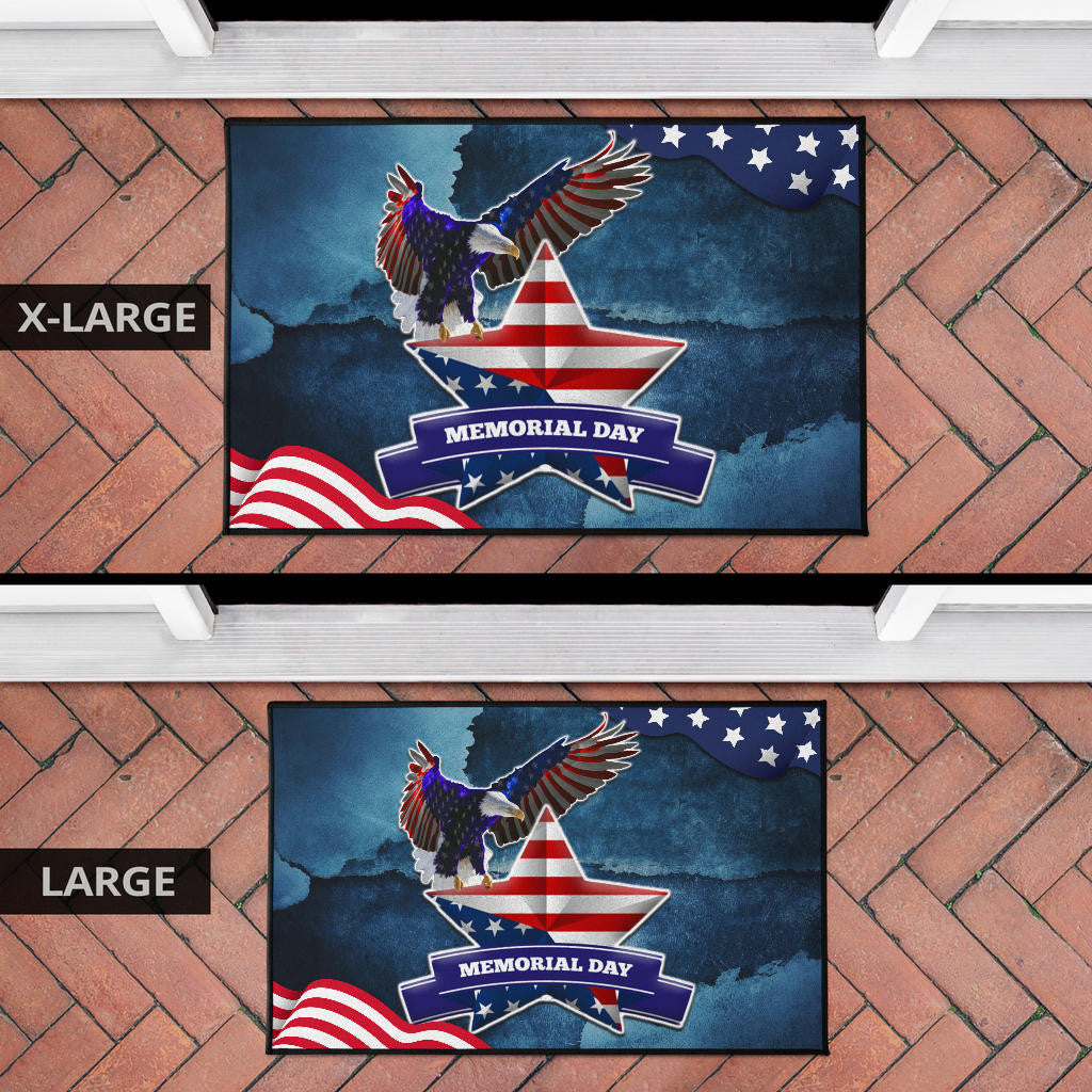 US Independence Day Eagle Standing On US Flag Star Door Mat Home Decor