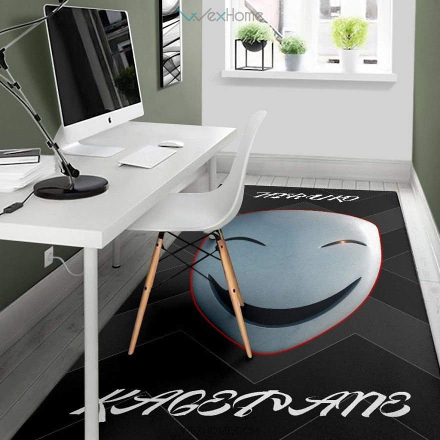Horror Movie Hiruko Kagetane Black Bullet Smiling Mask Area Rug Home Decor
