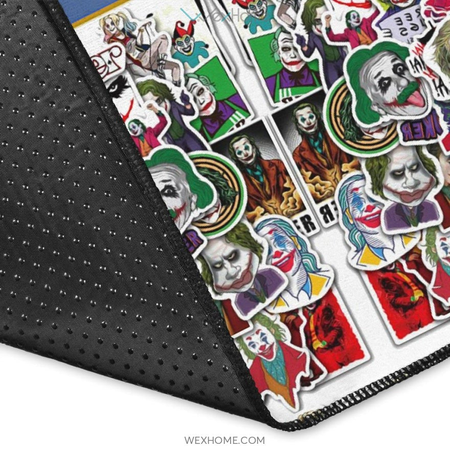 Horror Movie Joker Dancing Joker Face Cards Patterns Area Rug Home Decor