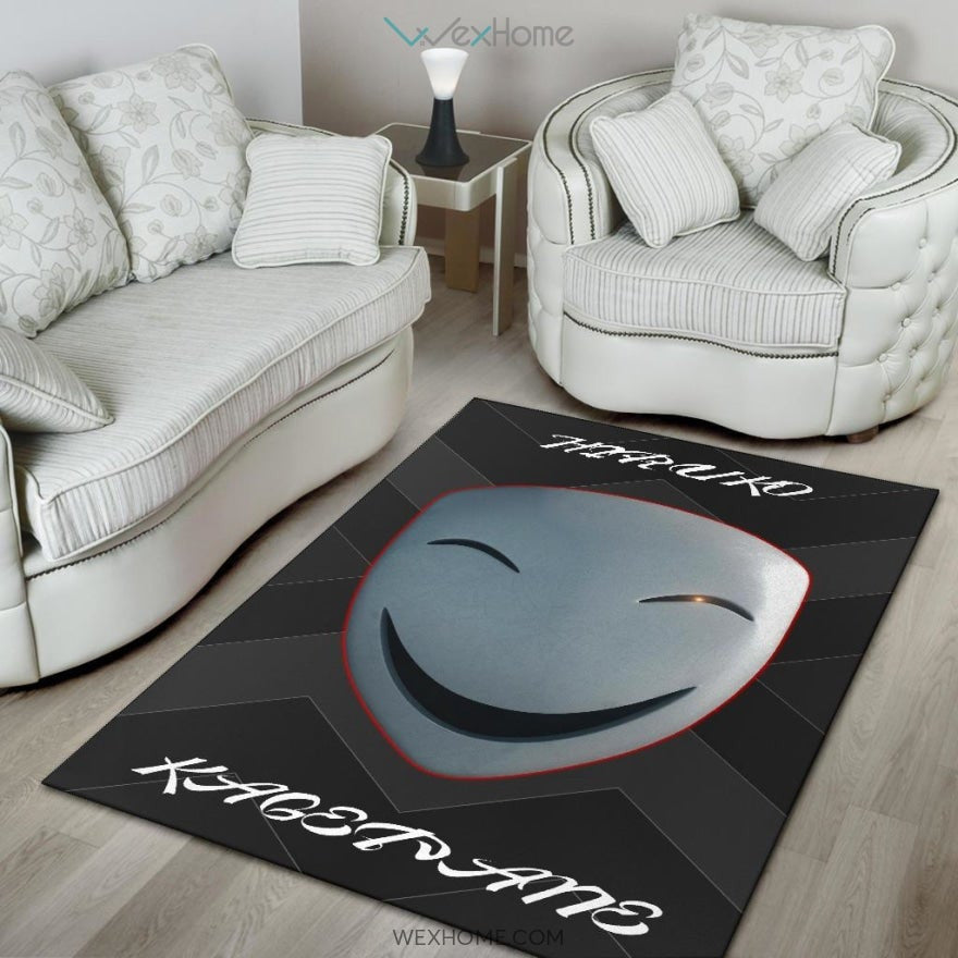 Horror Movie Hiruko Kagetane Black Bullet Smiling Mask Area Rug Home Decor
