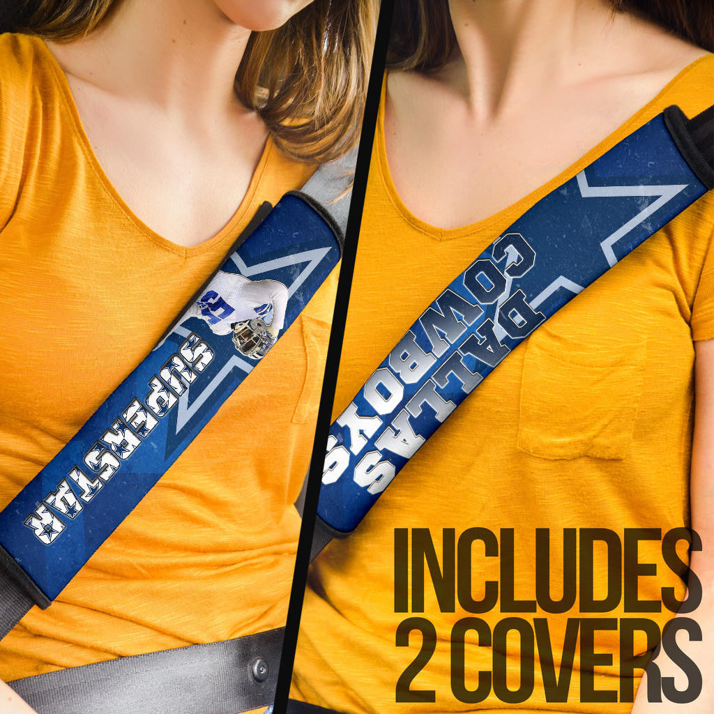 Dallas Football Cowboys American Player 55 Superstar Score Champion Seat Belt Covers