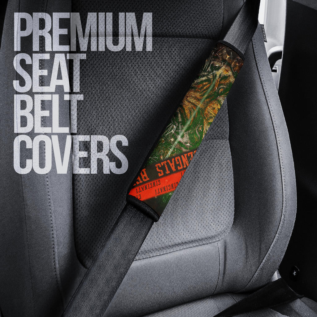 Cincinnati Bengals American Football Burrow 9 Angry Bengal Tiger Underground Seat Belt Covers