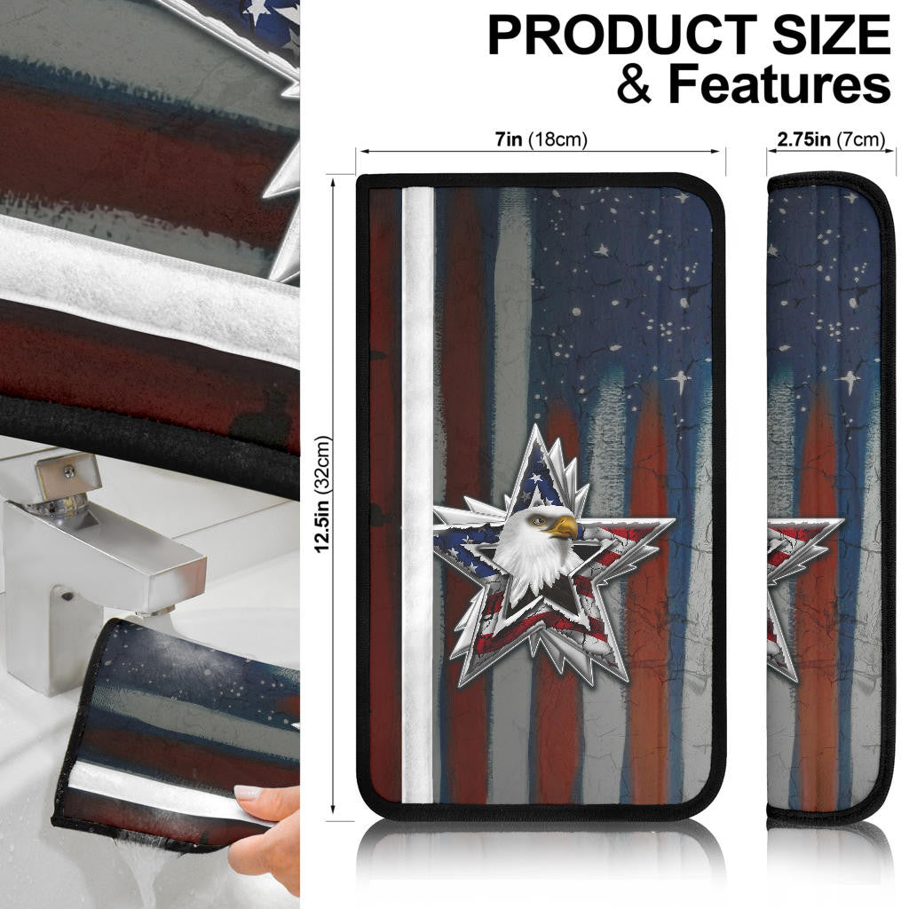 US Independence Day Eagle Emerging From Stars Be Stronger Than Excuse Seat Belt Covers