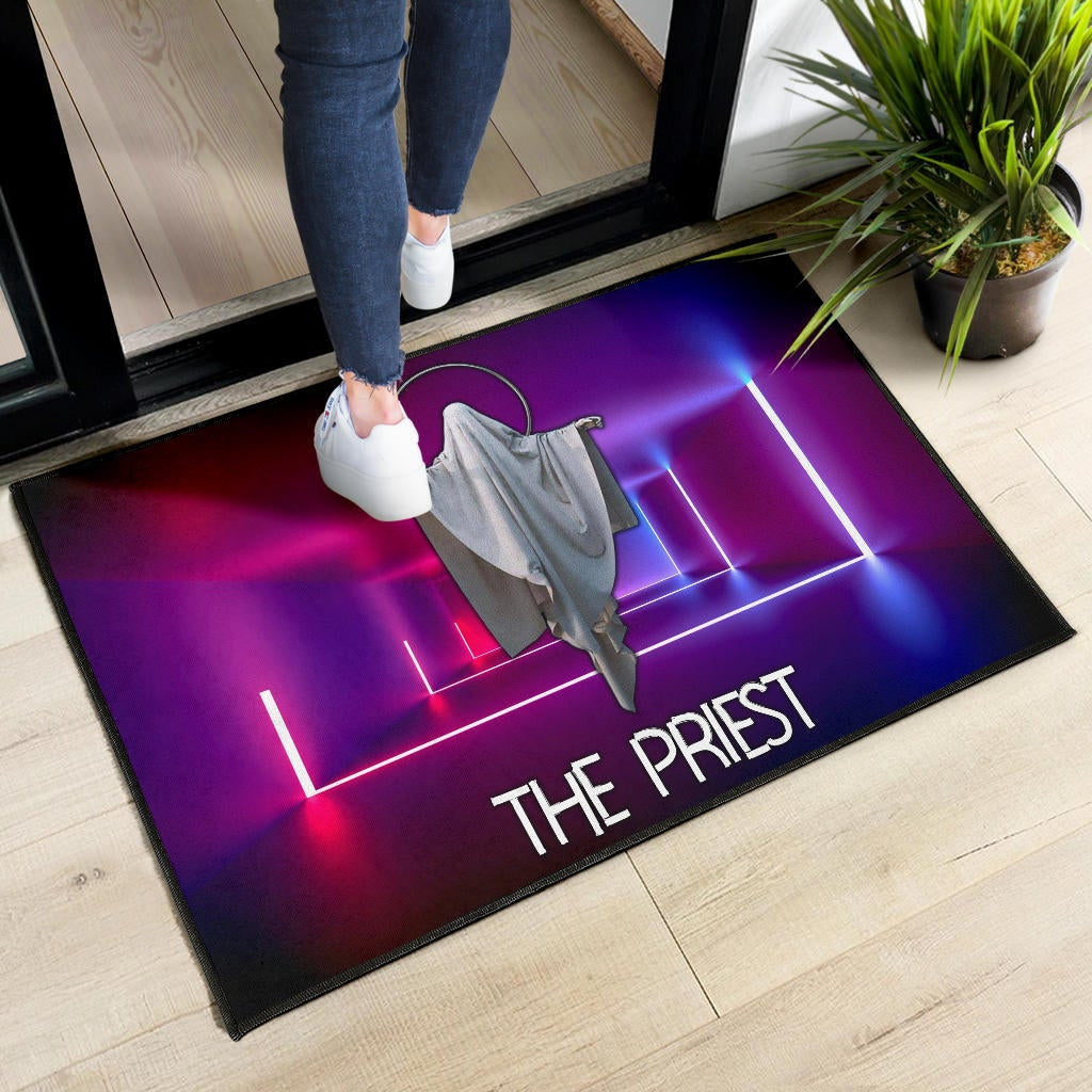 Horror Movie The Priest Ghost Against Jesus Door Mat Home Decor