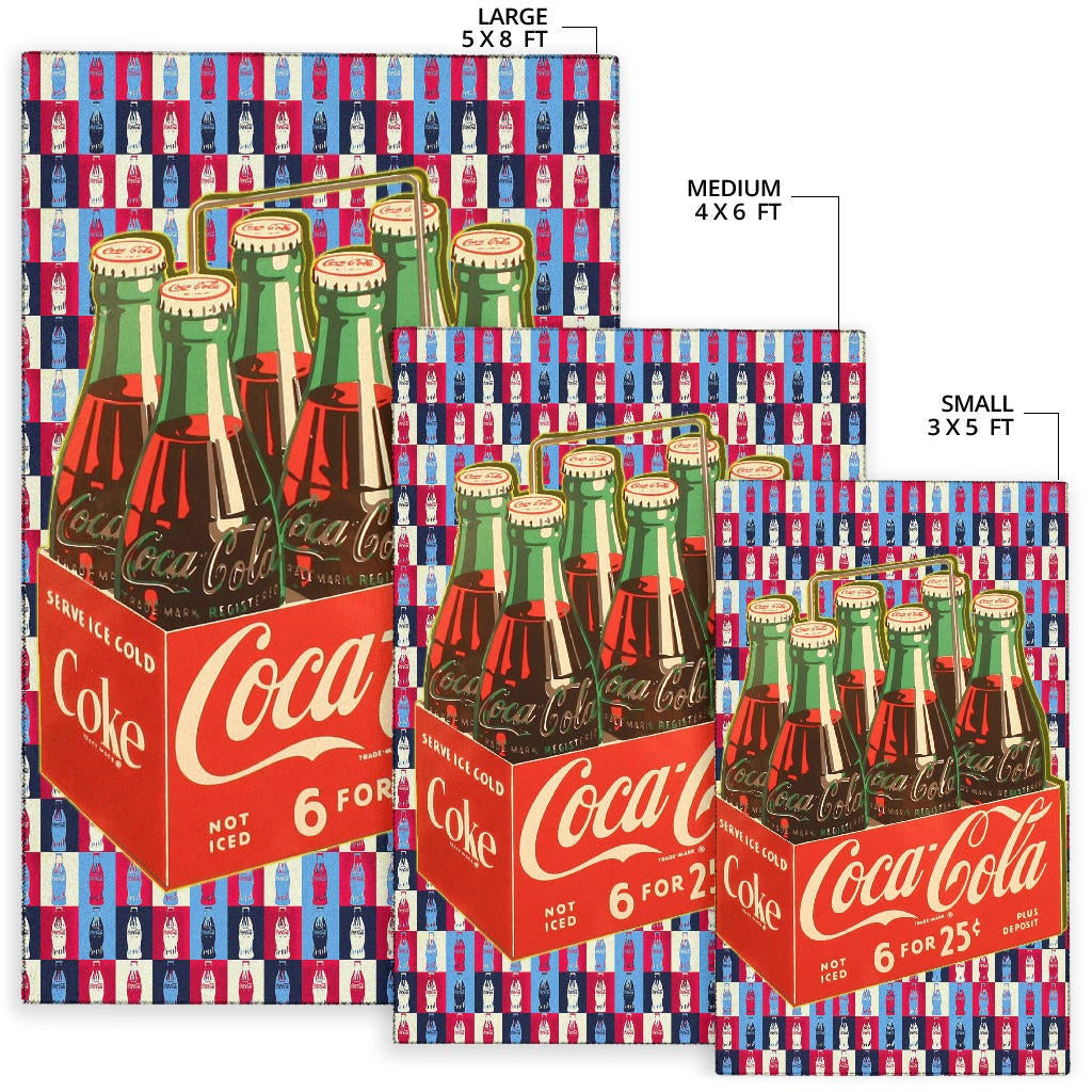 Coke Cola Retro Aesthetic Patterns Area Rug Home Decor