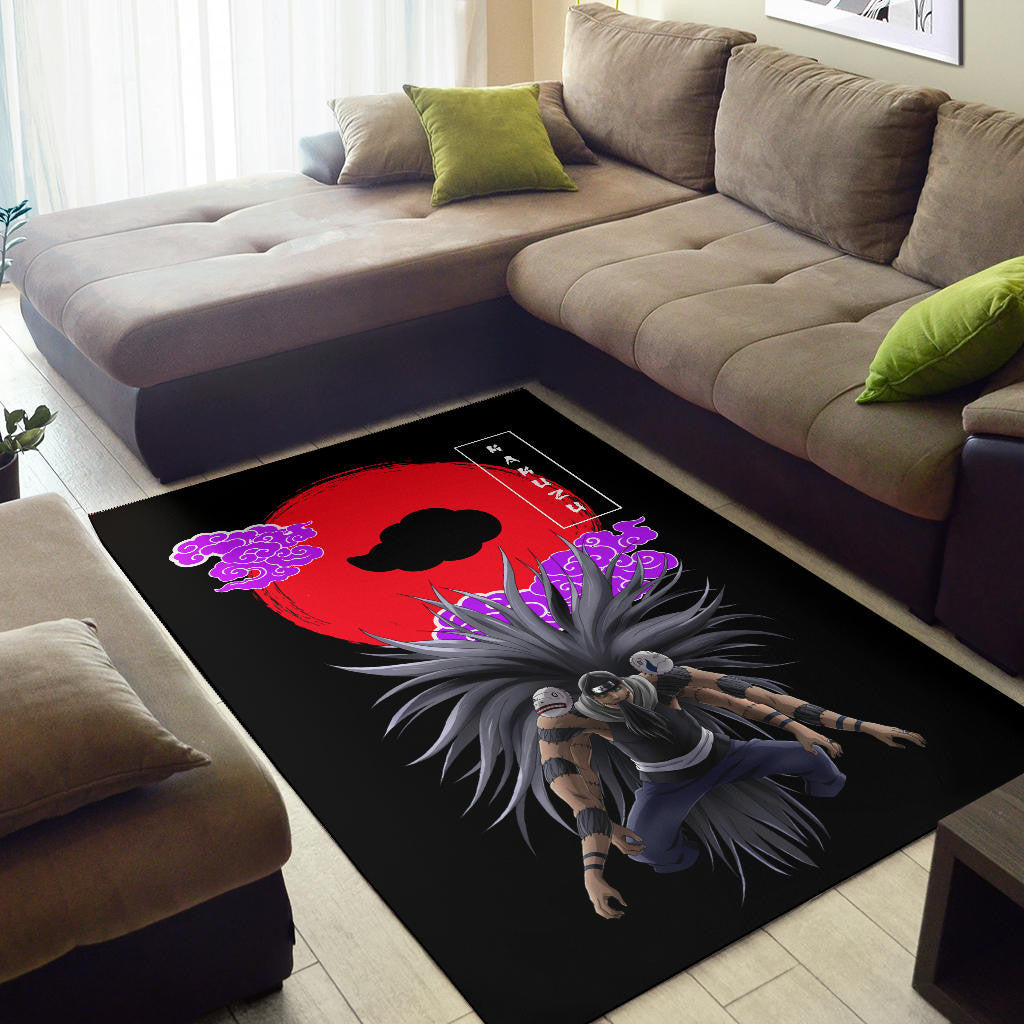 Naruto Anime Kakuzu Power Akatsuki Cloud Symbol Area Rug Home Decor