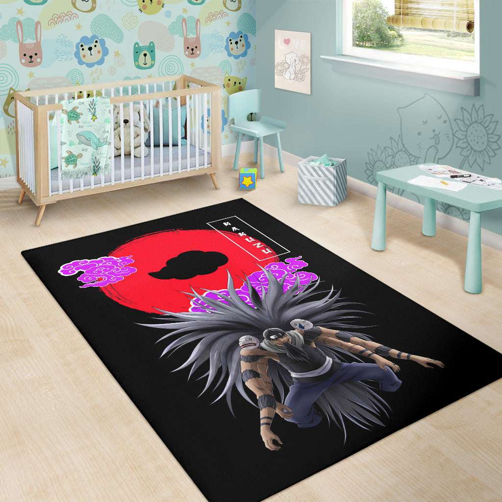 Naruto Anime Kakuzu Power Akatsuki Cloud Symbol Area Rug Home Decor