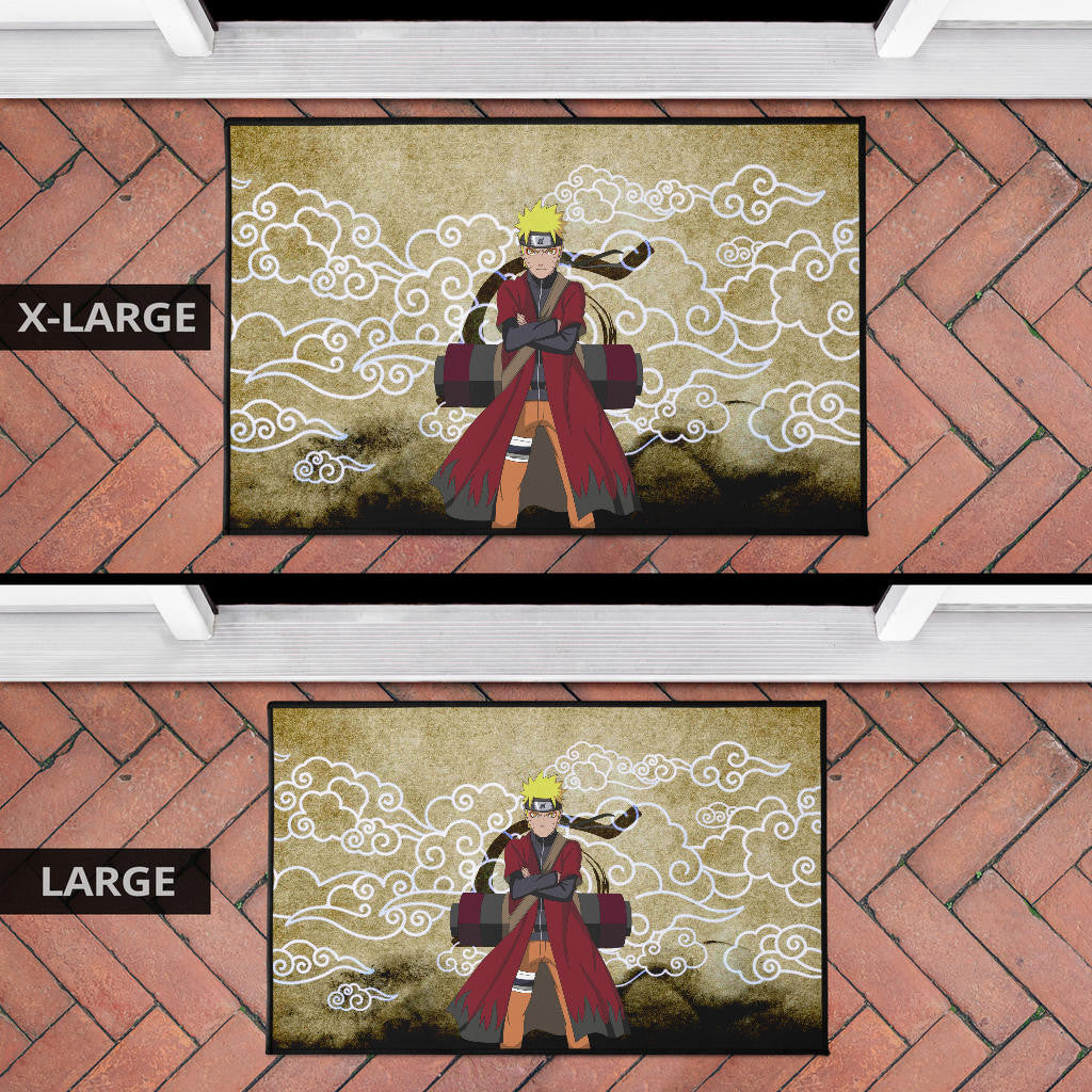 Naruto Anime Naruto Sage Mode Cloud Pattern Ancient Theme Door Mat Home Decor