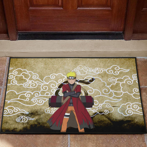 Naruto Anime Naruto Sage Mode Cloud Pattern Ancient Theme Door Mat Home Decor
