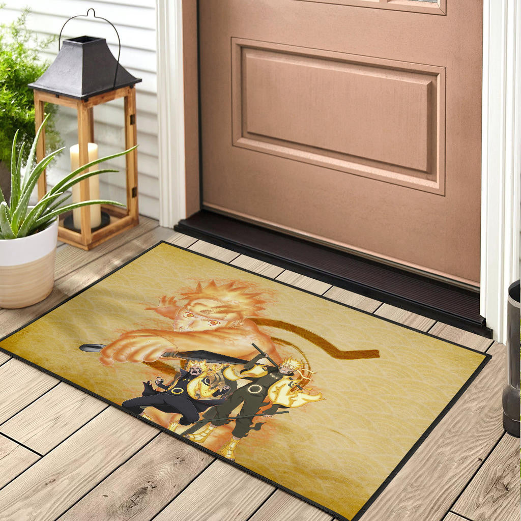 Naruto Anime Naruto Six Paths Sage Mode Orange Theme Door Mat Home Decor