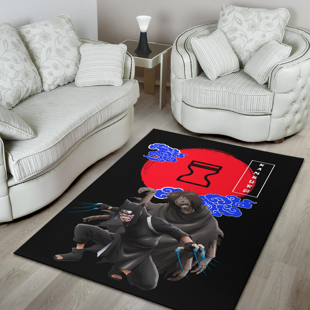 Naruto Anime Kankuro Controlling Puppet Sand Village Symbol Area Rug Home Decor