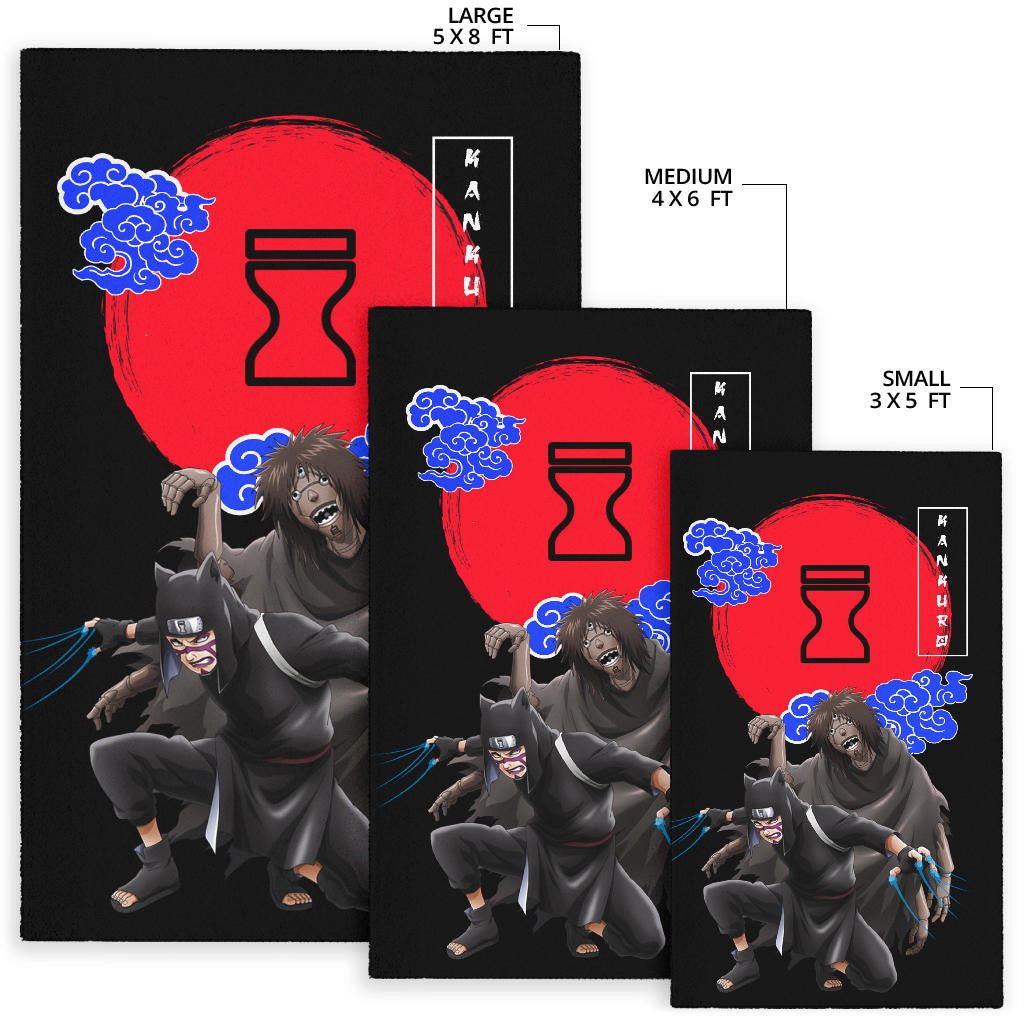 Naruto Anime Kankuro Controlling Puppet Sand Village Symbol Area Rug Home Decor