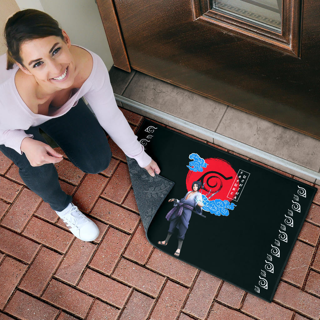 Naruto Anime Sasuke Chidori Power Konoh Symbol Door Mat Home Decor