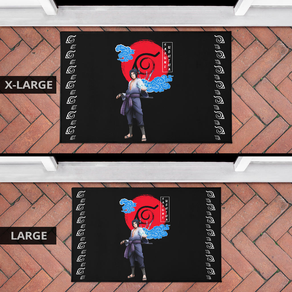 Naruto Anime Sasuke Chidori Power Konoh Symbol Door Mat Home Decor