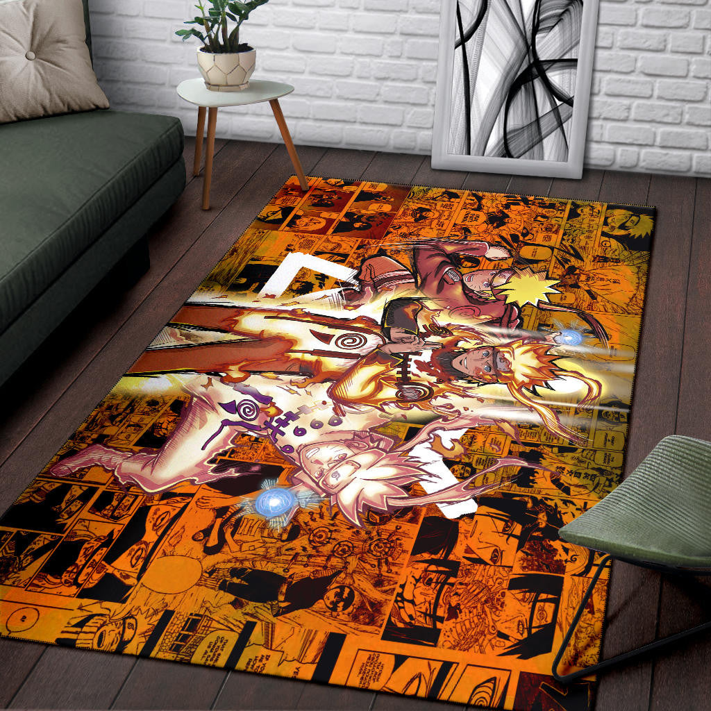Naruto Anime Naruto Bijuu Mode Manga Background Area Rug Home Decor
