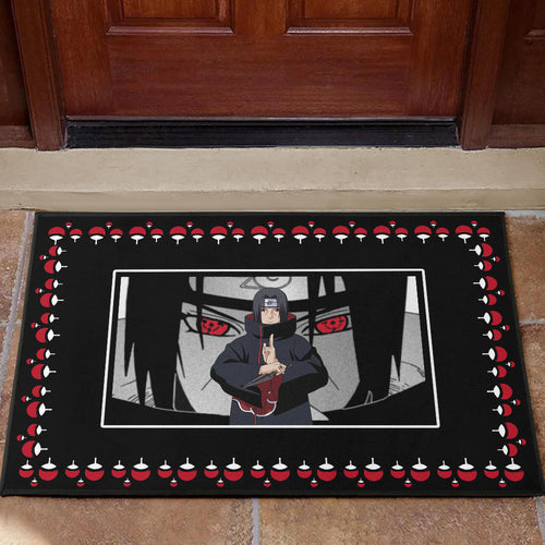 Naruto Anime Itachi Sharingan Jutsu Uchiha Symbol Patterns Door Mat Home Decor