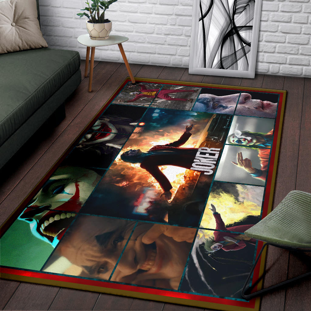 Joker The Clown Area Rug Movie Home Decor Custom For Fans NT030301