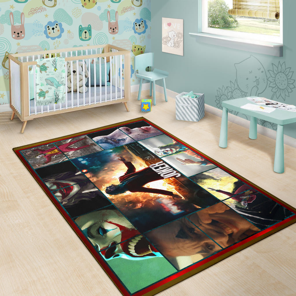 Joker The Clown Area Rug Movie Home Decor Custom For Fans NT030301
