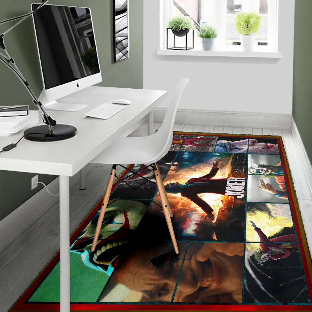 Joker The Clown Area Rug Movie Home Decor Custom For Fans NT030301