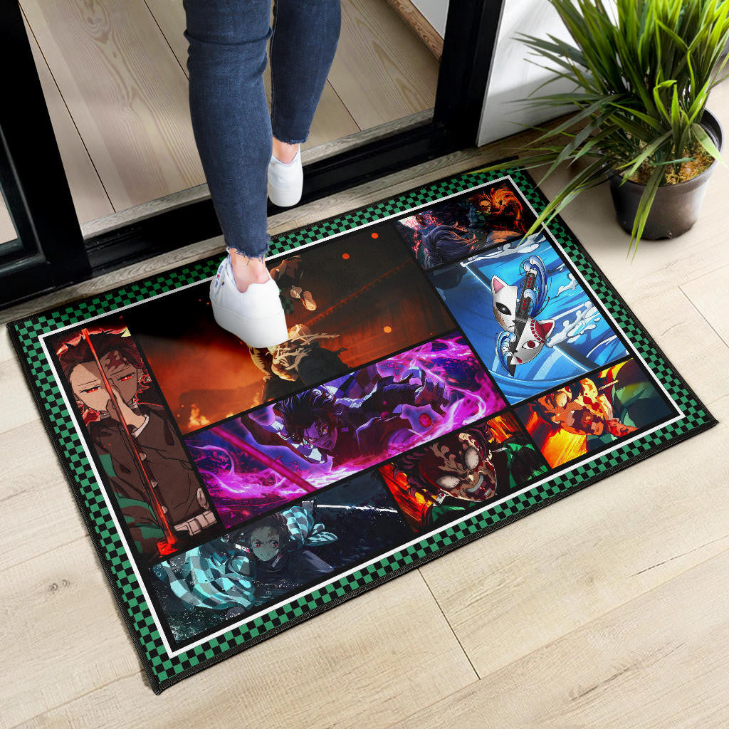 Tanjirou Kamado Door Mat Anime Home Decor Custom For Fans NA030401