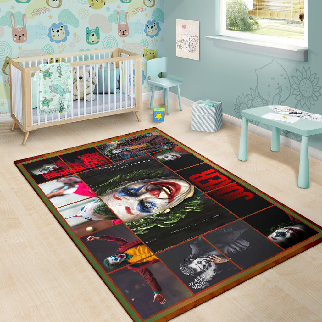 Joker The Clown Area Rug Movie Home Decor Custom For Fans NT030302