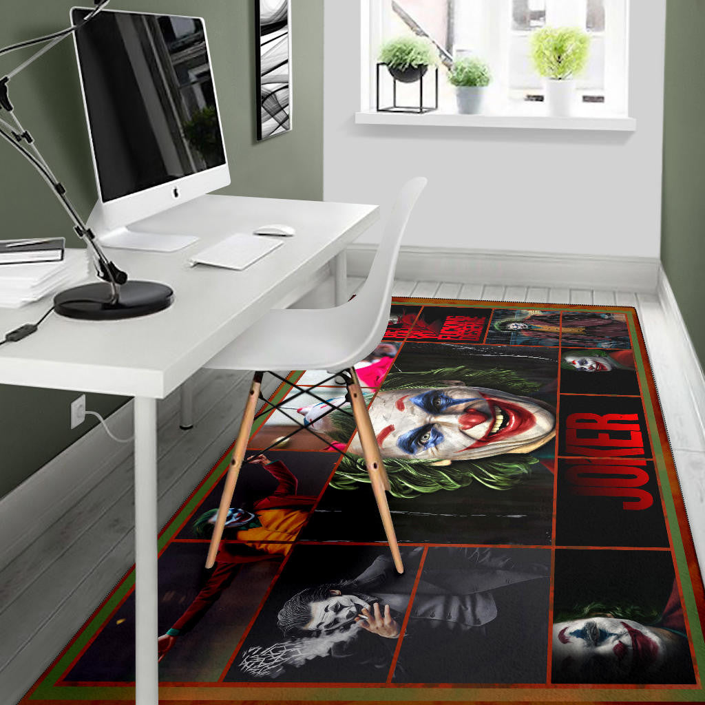 Joker The Clown Area Rug Movie Home Decor Custom For Fans NT030302