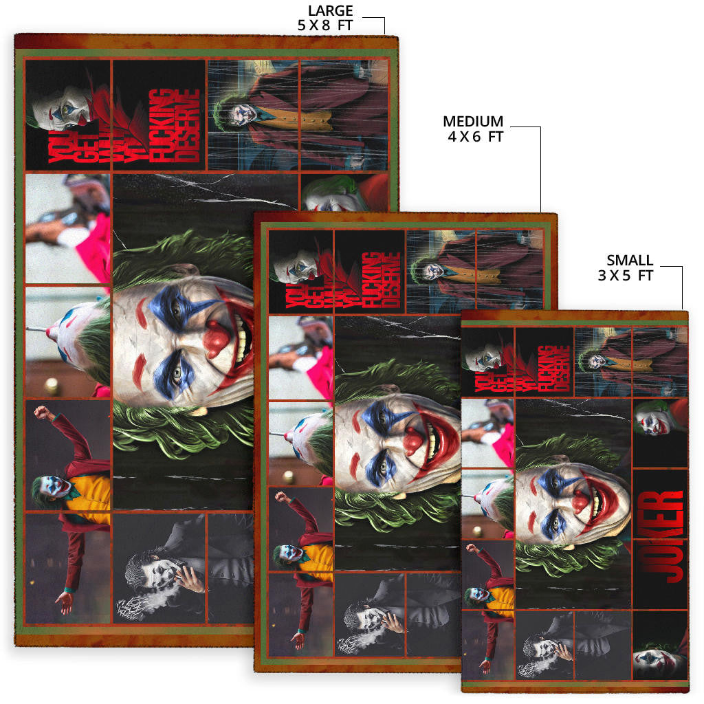 Joker The Clown Area Rug Movie Home Decor Custom For Fans NT030302