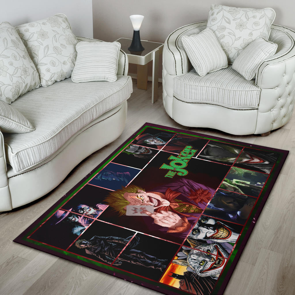 Joker The Clown Area Rug Movie Home Decor Custom For Fans NT030902