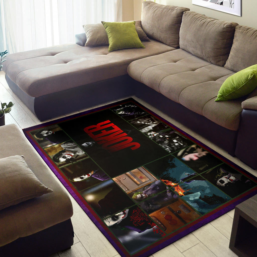 Joker The Clown Area Rug Movie Home Decor Custom For Fans NT030901