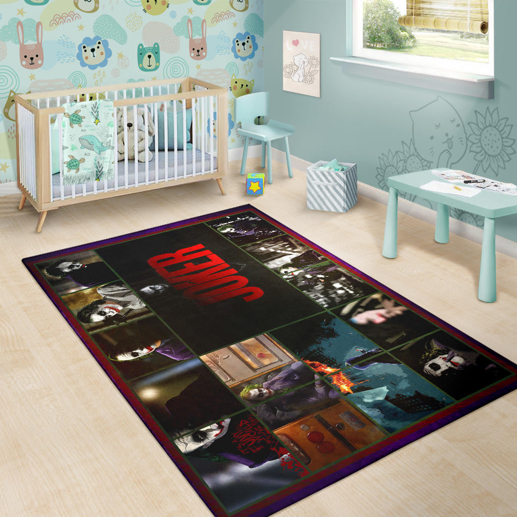 Joker The Clown Area Rug Movie Home Decor Custom For Fans NT030901